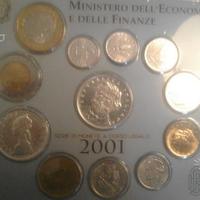 Serie monete 2001 Giuseppe Verdi e Caravella Argen