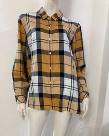 BARBOUR Camicia senape nera quadri tartan