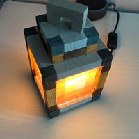 Lanterna minecraft fatta a mano in legno