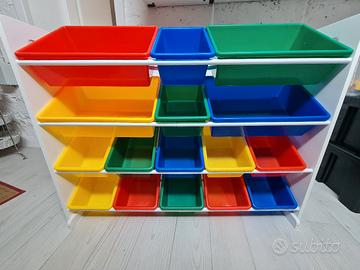 scaffale porta giochi