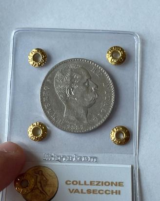2 Lire Umberto I 1887 BB++ Collezione Valsecchi