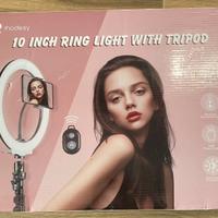 Rhodesy hinc ring light da 10 pollici con trepiede