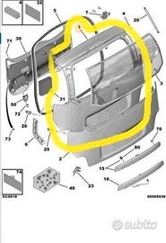 Portellone posteriore citroen c3 picasso 8701aq