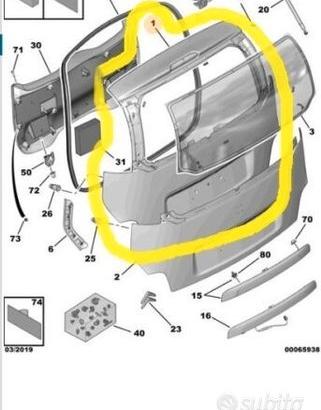 Portellone posteriore citroen c3 picasso 8701aq