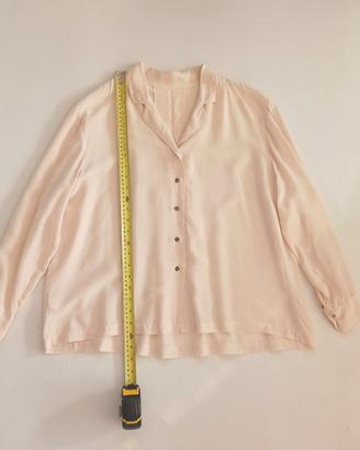 Camicia in pura seta vintage, color avorio
