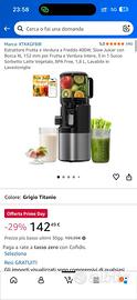 Slow Juicer 400W Bocca XL 152 mm nuovo