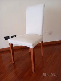 6 Sedie Calligaris in tessuto panna