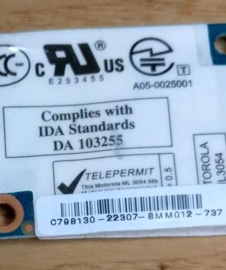 Modem Motorola 109AH-ML3054 (ASUS G1S)