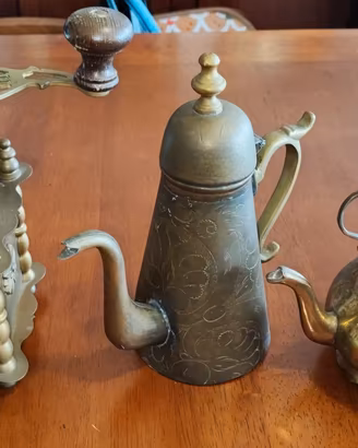 Lotto 8 oggetti Vintage in Ottone e Rame