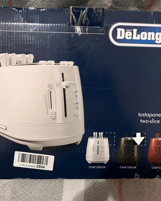 Tostapane delonghi 2 fette con pinze - nuovo
