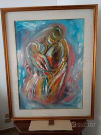 Quadro dipinto con cornice