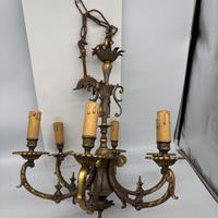 Lampadario ottone antico