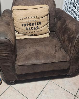 Poltrone vintage tessuto morbido
