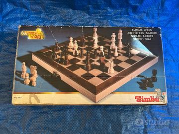 Scacchiera in Legno – Set Completo Scacchi + Dama