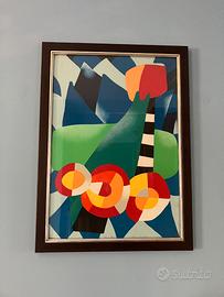 Serigrafia Ugo Nespolo vintage