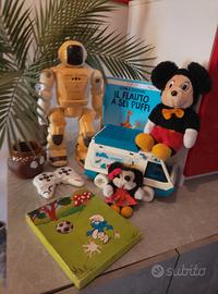 Lotto giochi vintage Disney puffi robot