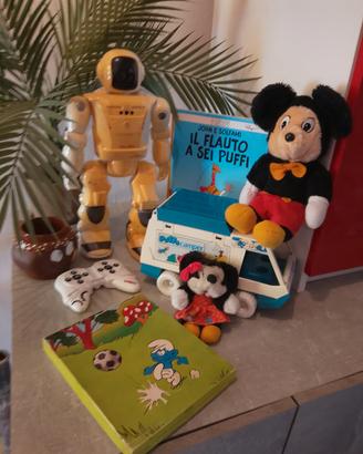 Lotto giochi vintage Disney puffi robot