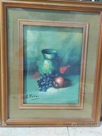 Quadro olio su tela - A. Rossi - Natura morta 