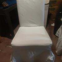 sedie legno tessuto bianco lungo BERGMUND