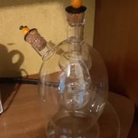 Bottiglia Oliera/Acetiera decorativa vetro soffiat