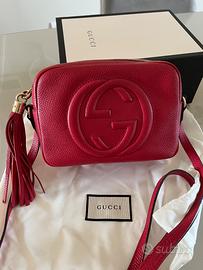 Borsa Gucci soho discobag in pelle rossa