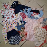 Lotto 24 abbigliamento estivo bimba 12-18 mesi