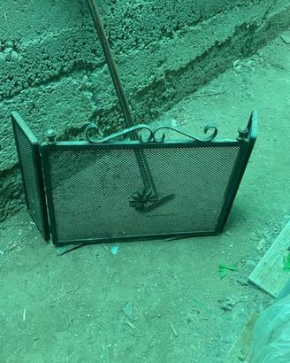 Set Camino Vintage Ferro Battuto: Parafiamme Pieg