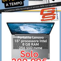 portatile Lenovo Intel 8gb RAM 256 SSD 