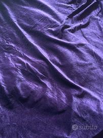 Scampolo elastico in velluto viola 6,92x1,6m