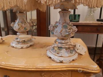 Coppia abatjour stile capodimonte