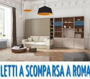 Letto a scomparsa divano salone 2-letti a roma-via