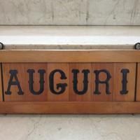 Tavoletta legno " AUGURI "