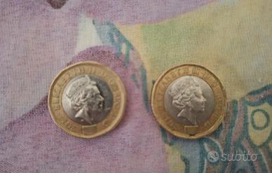 due monete one pound