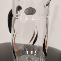 6 bicchieri e brocca in cristallo