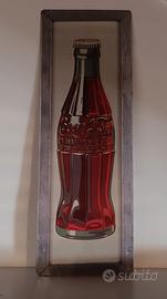 Targa Coca-Cola vintage bottiglia 60x21 cm