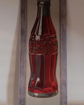Targa Coca-Cola vintage bottiglia 60x21 cm
