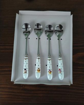 Set Cucchiai da the manico in ceramica
