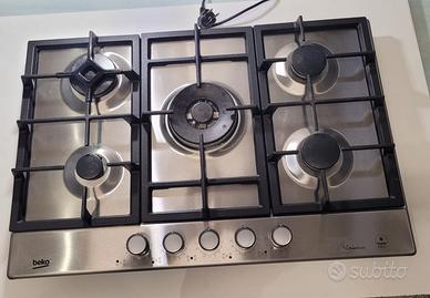 PIANO COTTURA GAS BEKO HIAW75226SXE 5 FUOCHI