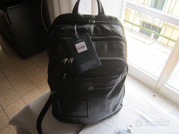 ZAINO-PIQUADRO ORIG-PELLE NERO-PORTA PC-CLAS-SPO