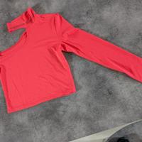 Maglia donna rosso corallo