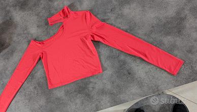 Maglia donna rosso corallo