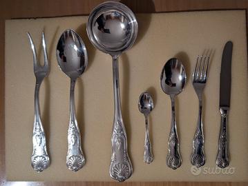 servizio da 12 posate placcate argento 800