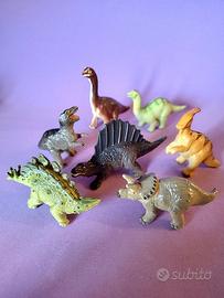 Lotto 7 dinosauri, SafariLTD, vintage in plastica