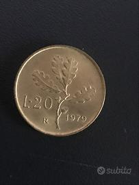 Moneta da 20 lire anno anno 1979