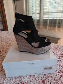 Sandali con zeppa 12 cm Mitarotonda Made in Italy