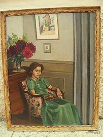 Quadro ad olio su tela anni '30-'40