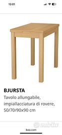 Tavolo colore betulla allungabile
