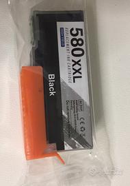 5 cartucce 580XXL inchiostro Nero per Canon Pixma