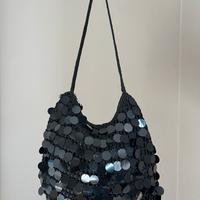 Borsa nera di paillettes