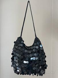 Borsa nera di paillettes